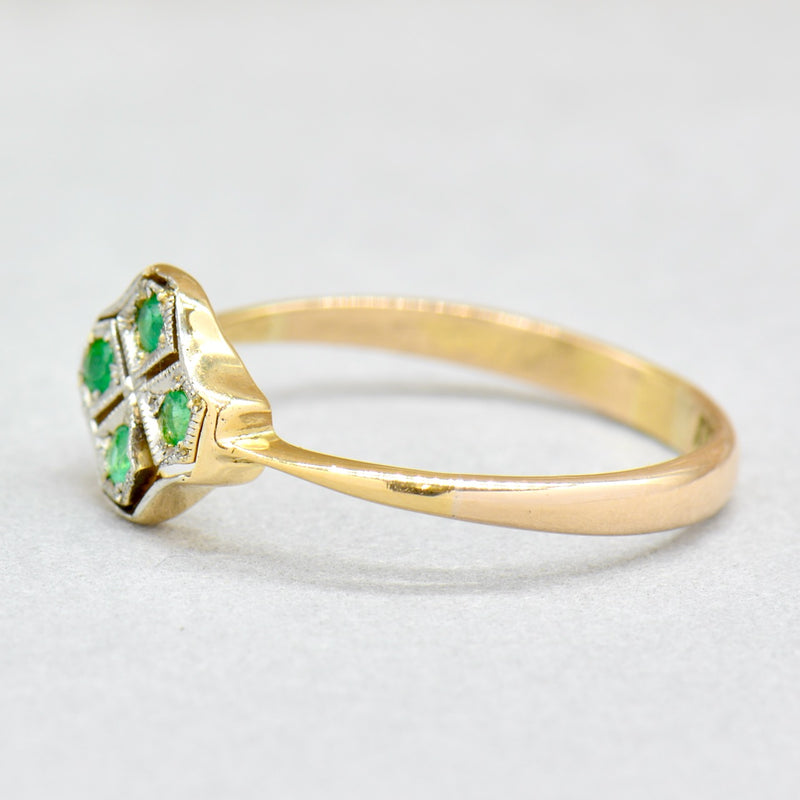 Art Deco 18ct Yellow Gold Four-Leaf Clover Ring