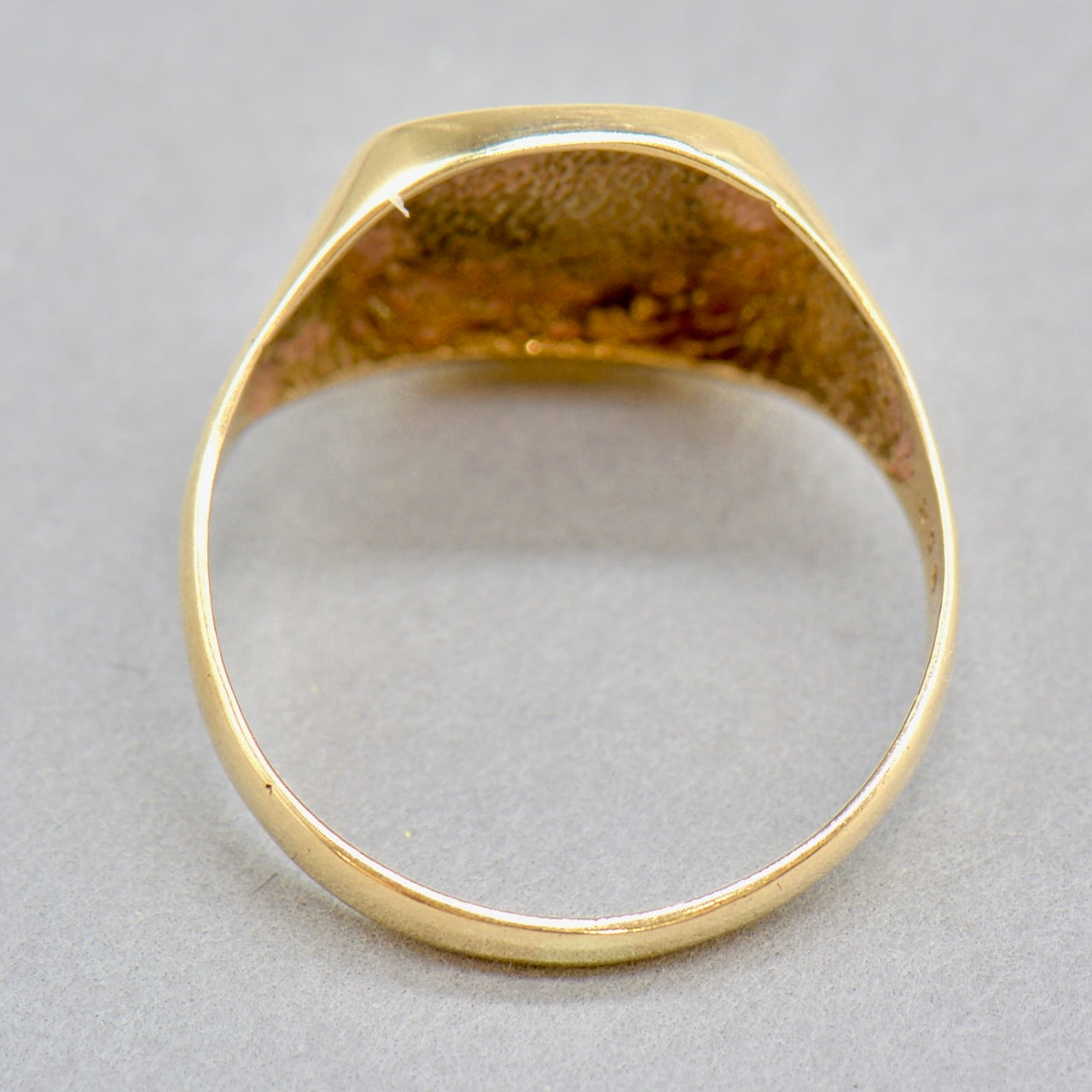 Vintage 1980s 9ct Yellow Gold Mens Signet Ring