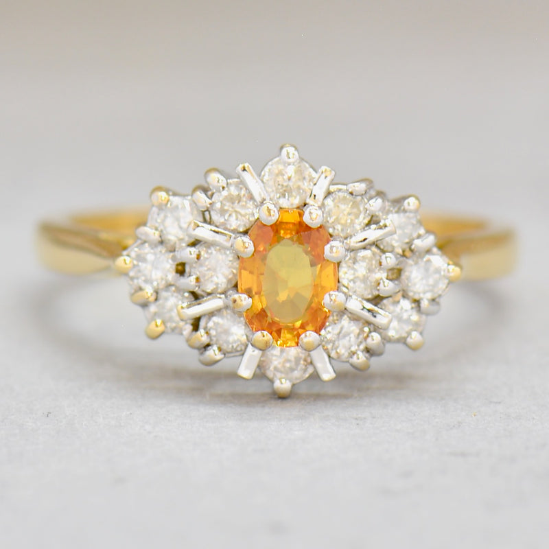 18ct Yellow Gold Yellow Sapphire & Diamond Ring (1.15cts)