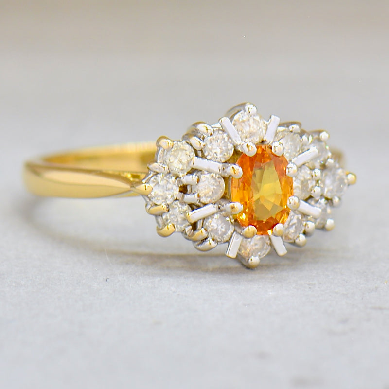 18ct Yellow Gold Yellow Sapphire & Diamond Ring (1.15cts)