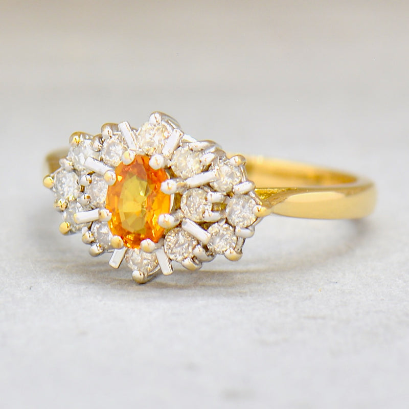 18ct Yellow Gold Yellow Sapphire & Diamond Ring (1.15cts)