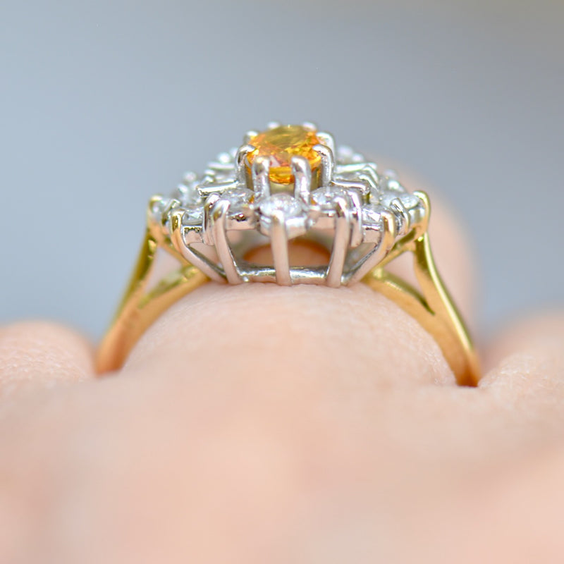 18ct Yellow Gold Yellow Sapphire & Diamond Ring (1.15cts)