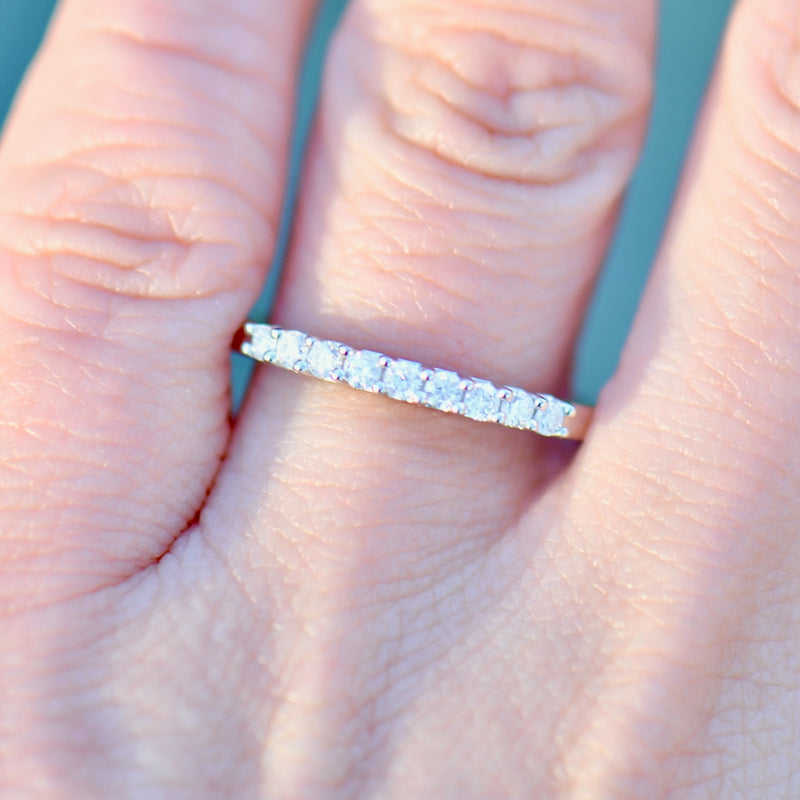 Platinum Diamond Half-Eternity Set Band (0.28ct)