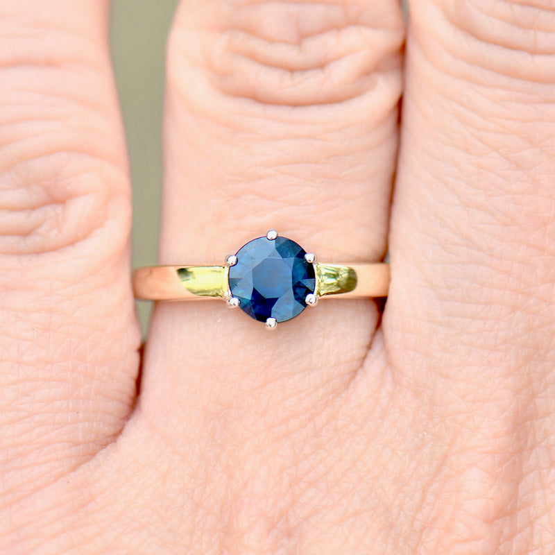Sapphire “I LOVE YOU” 9ct Yellow Gold Solitaire Ring (1.11cts)