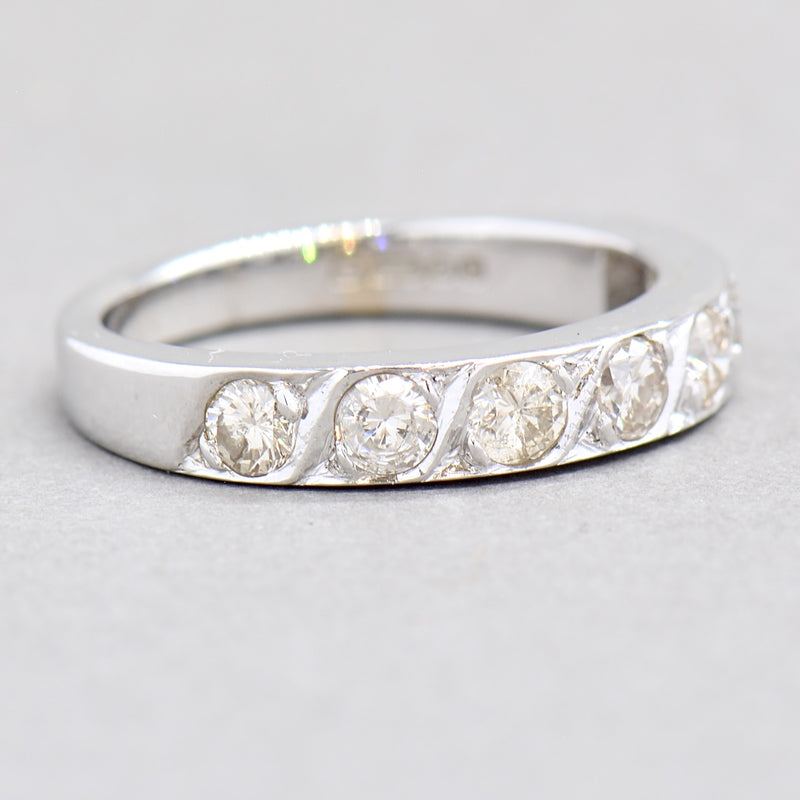 18ct White Gold Seven-Stone Diamond Half Eternity Ring