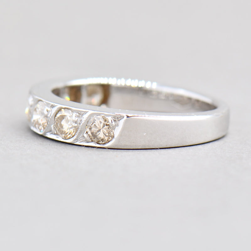 18ct White Gold Seven-Stone Diamond Half Eternity Ring