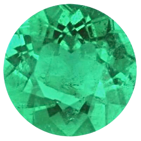 Natural Emerald Round 5mm Brilliant Cut (Fine Colour)