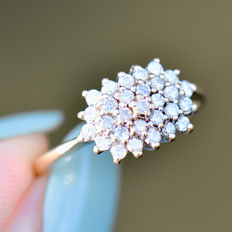 Cluster Diamond Gold Ring (0.50ct)