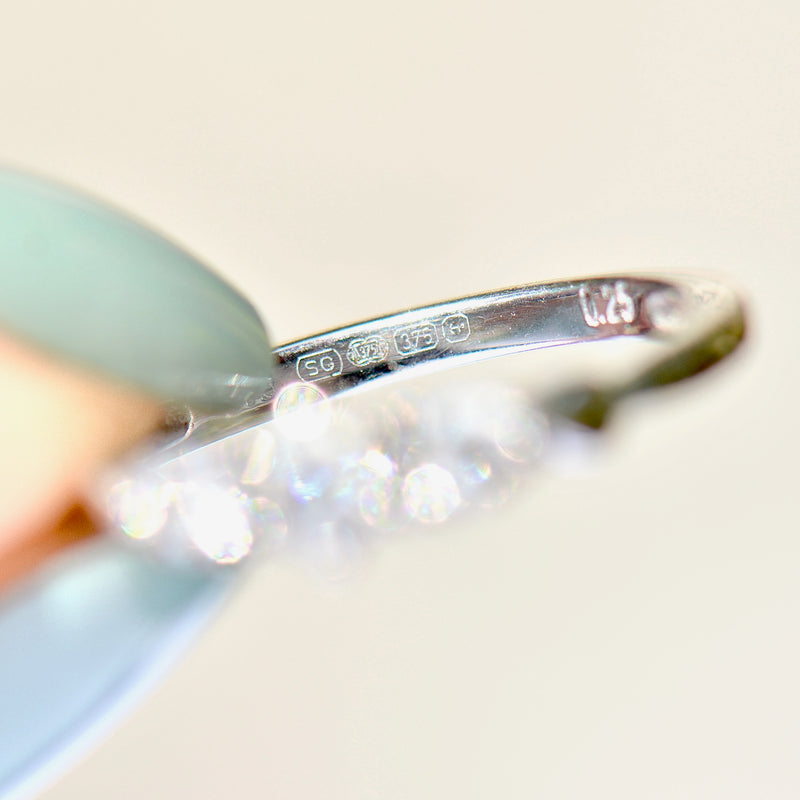 H.Samuel (Discontinued) 9ct White Gold Diamond Three Stone Infinity Twist Design Ring (0.25ct)