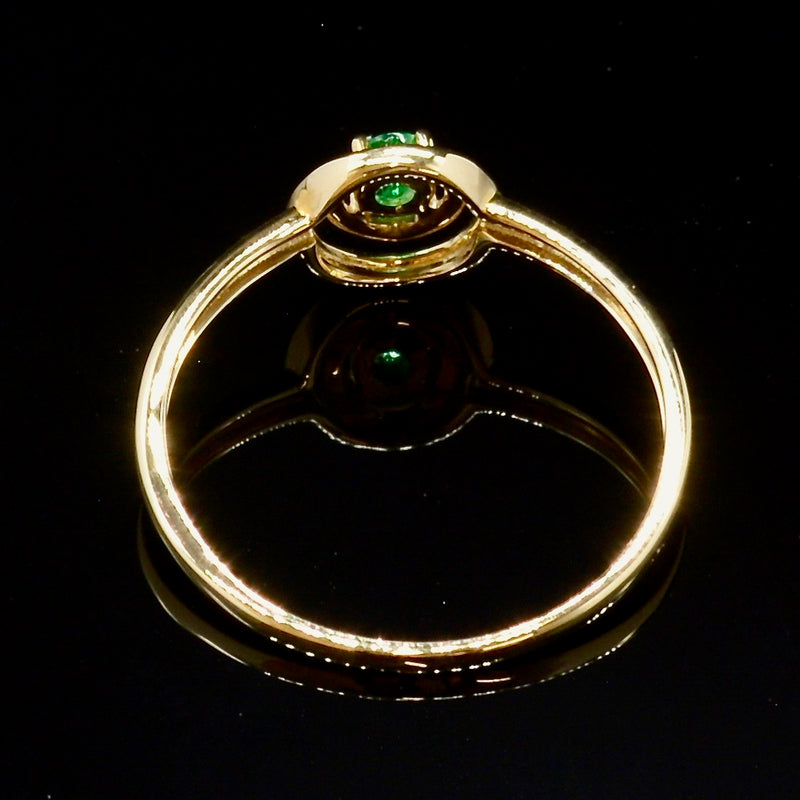 Emerald 9CT Yellow Gold Target Ring