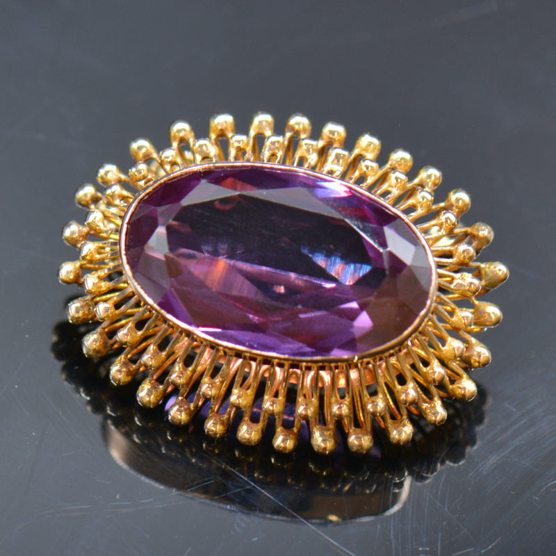 Synthetic Colour Change Sapphire Abtract/Naturalistic/Sea Urchin Brooch (11cts)