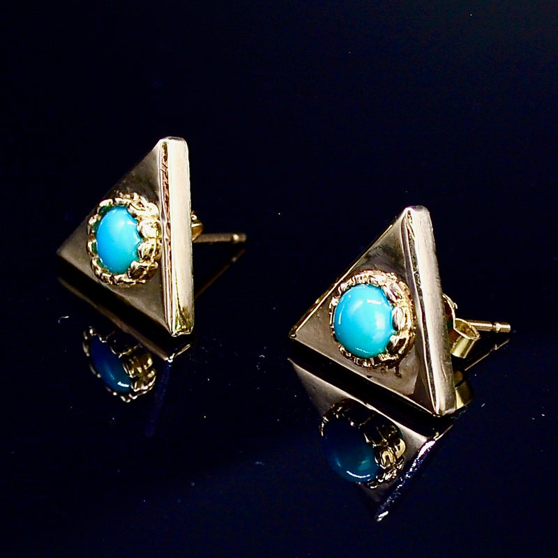 Vintage Art Deco Style Turquoise Earrings