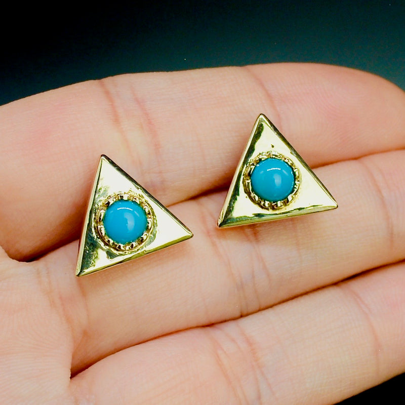 Vintage Art Deco Style Turquoise Earrings